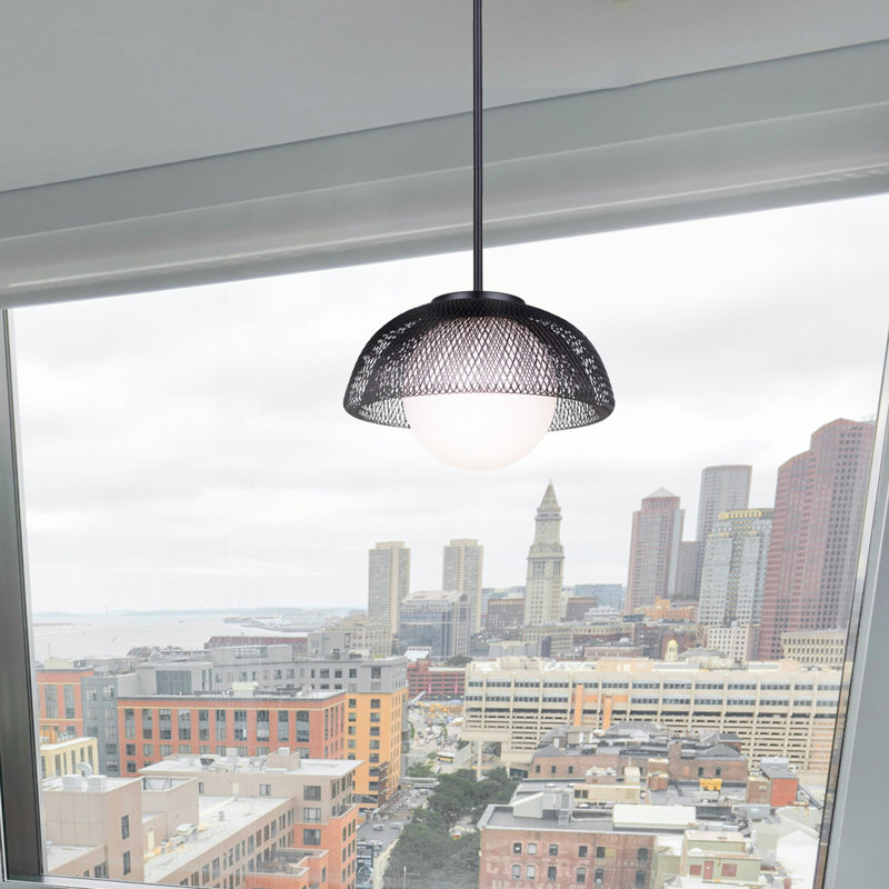 Luminaire suspendu noir à 1 lumière Cyrano