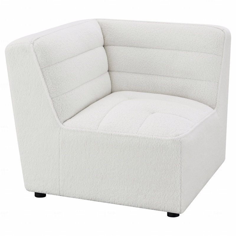 Chaise d'appoint de coin rembourrée en tissu