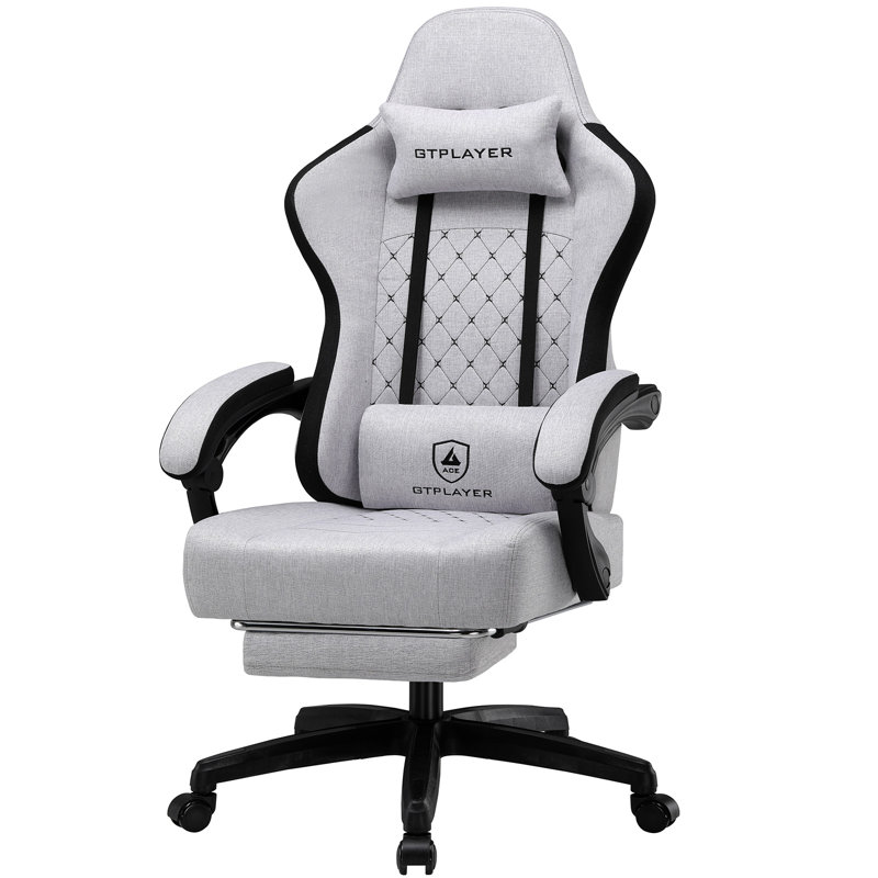 GTPLAYER Racing Chair, Grey/Black
