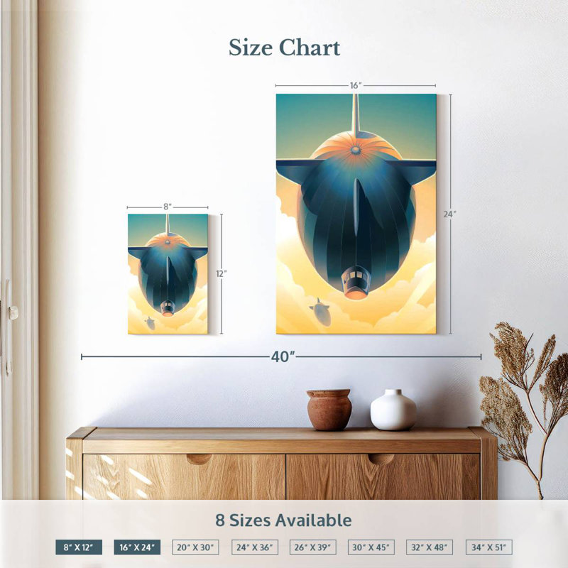 Mehar Blimps In The Sky, 12" H x 8" W