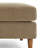 Upholstered Camel Square Corduroy Ottoman with Solid Wood Legs, Single Ottoman Modular Part For Sectional Sofa-113296803