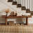 62.99-Inch Solid Wood Entryway Bench, Farmhouse Indoor Wooden End of Bed Bench for Entryway, Hallway, Bedroom, Dining Room, Living Room, Rustic Brown