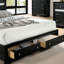 Meuble de chambre à coucher contemporain contemporain avec tête de lit grand lit 1 pièce et tiroirs