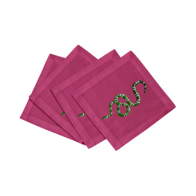 Serpent Cotton Sateen Cocktail Napkins