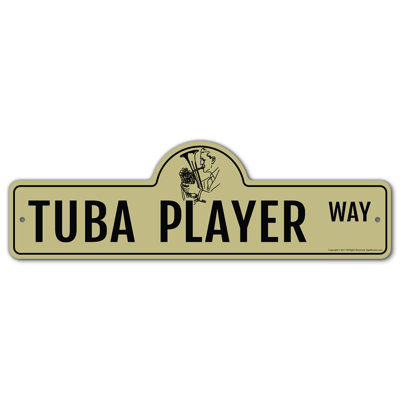 Tuba Player Street Sign