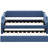 Upholstered Daybed With Trundle In Blue, Twin - Linen Upholstery, Resilient Wood Slat Support Trundle, Blue Upholstered, Assembly-608513932