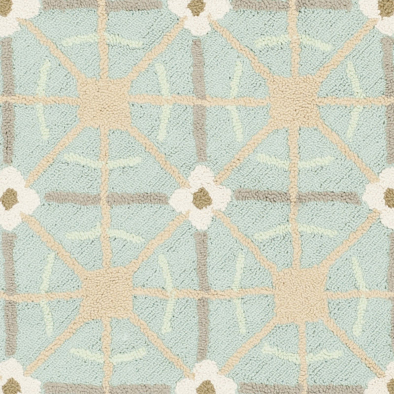 Wykoff Hand Hooked Cotton Pile Southwestern Rug, Round 6'