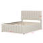 Lit plateforme tapissier avec lit gigogne et 3 tiroirs