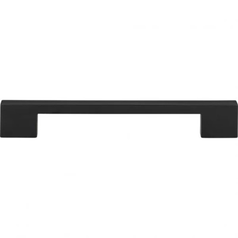 Thin Square Bar pull, Matte Black, 7 9/16"