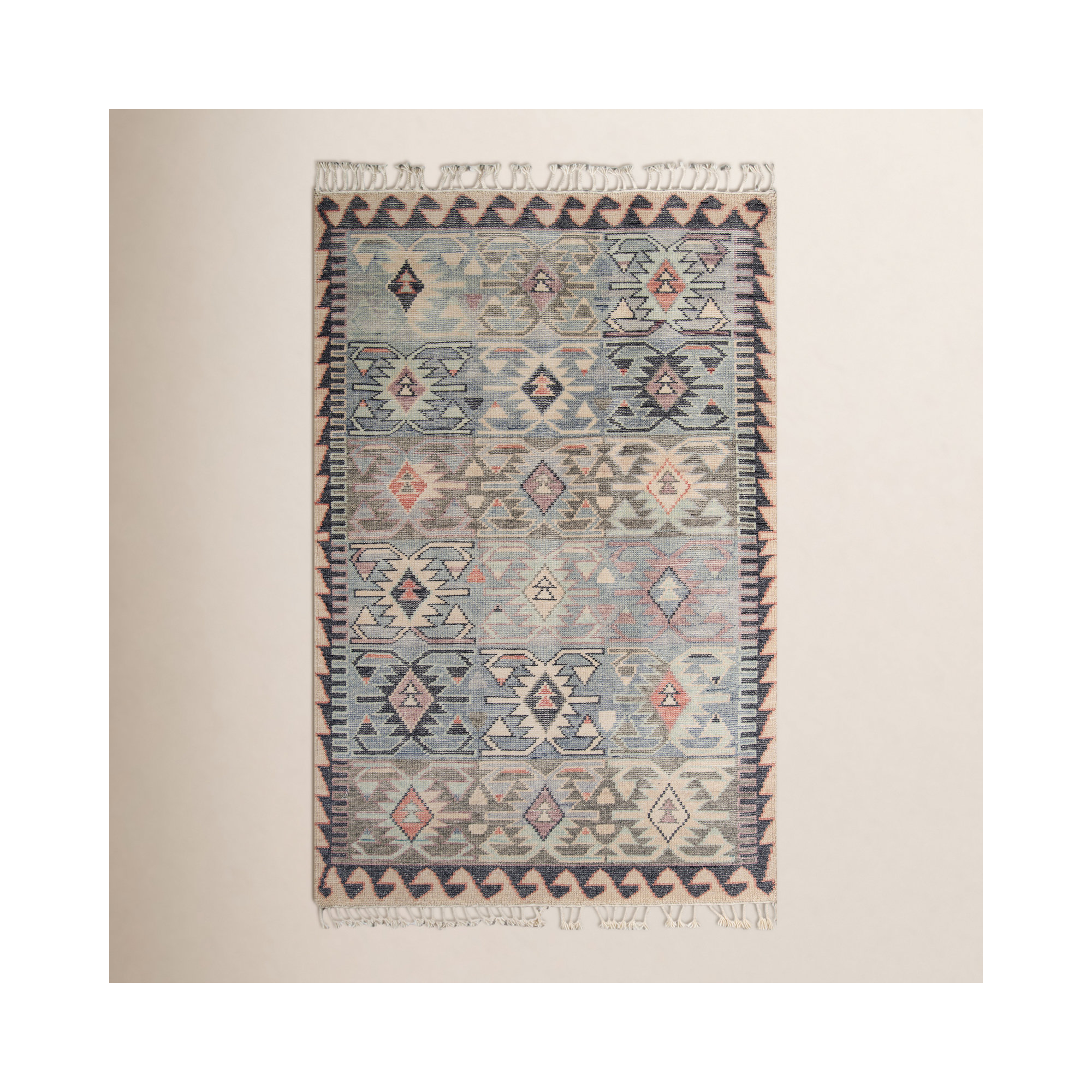 Handmade Wool Rug, Rectangle 2' X 3'