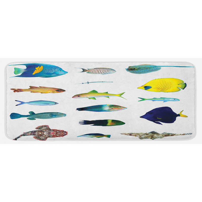 Coastal Polyester Kitchen Mat