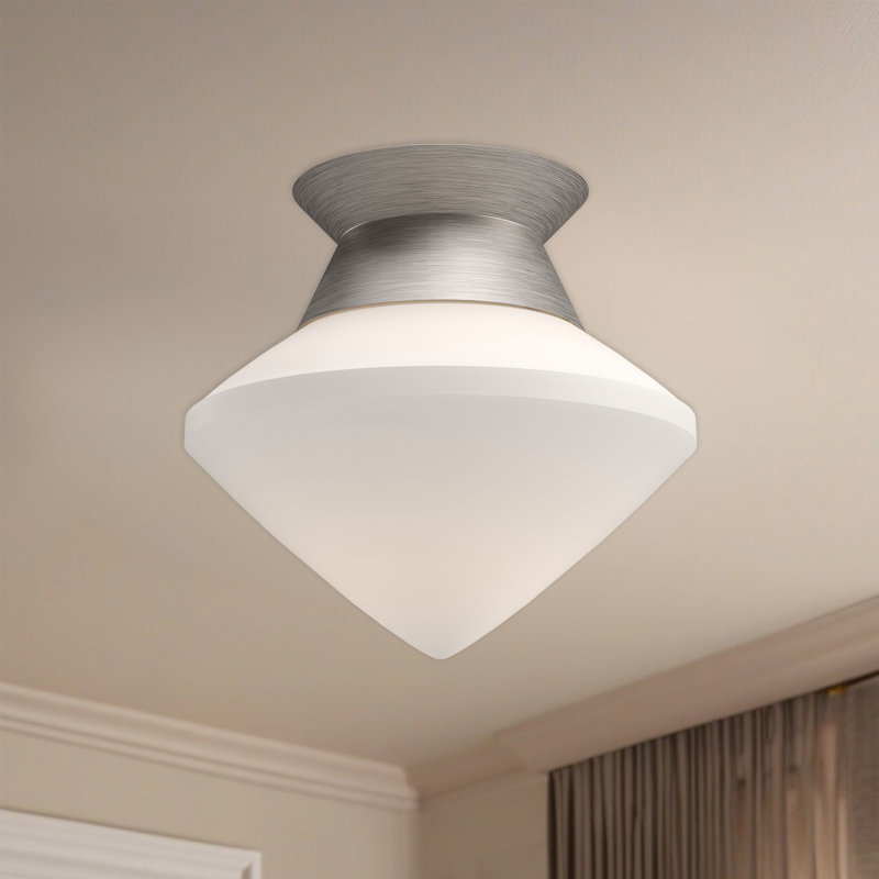 Plafonnier encastré 8 lumières Orrin, Nickel brossé