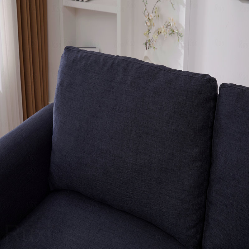81.5" Linen Sofa Bed: 3 Seater Sectional, Pull-Out Mattress, Convertible Sleeper Couch