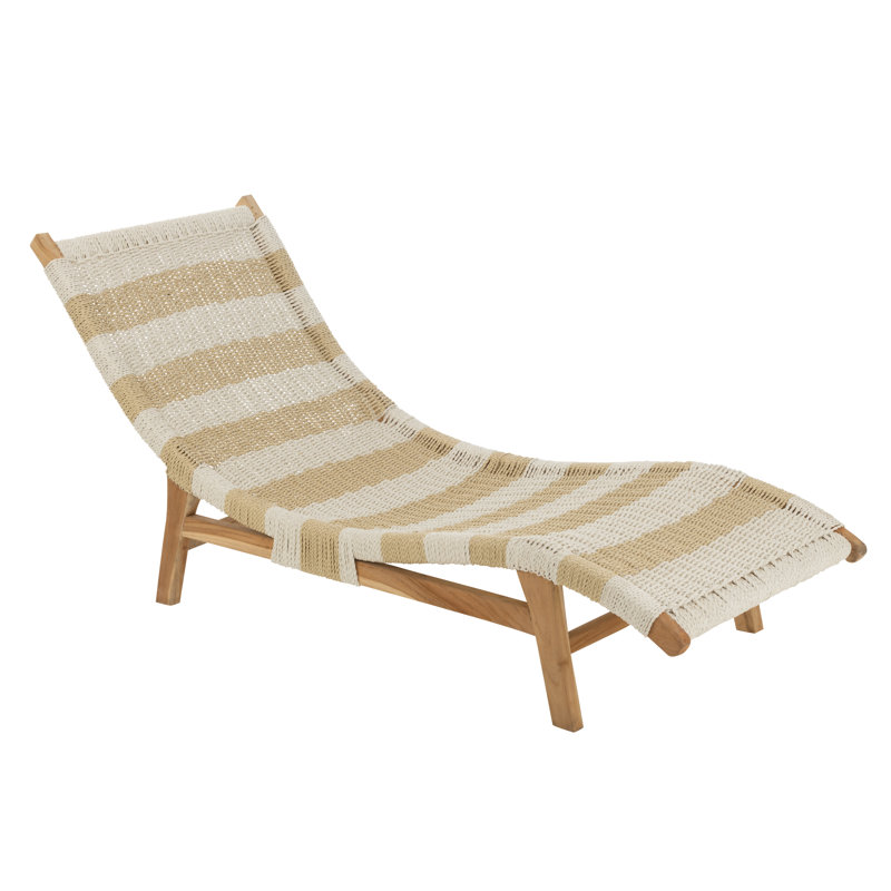 Spring / Summer 2024 Upholstered Chaise Lounge, White