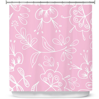 Rideau de douche simple flore mix