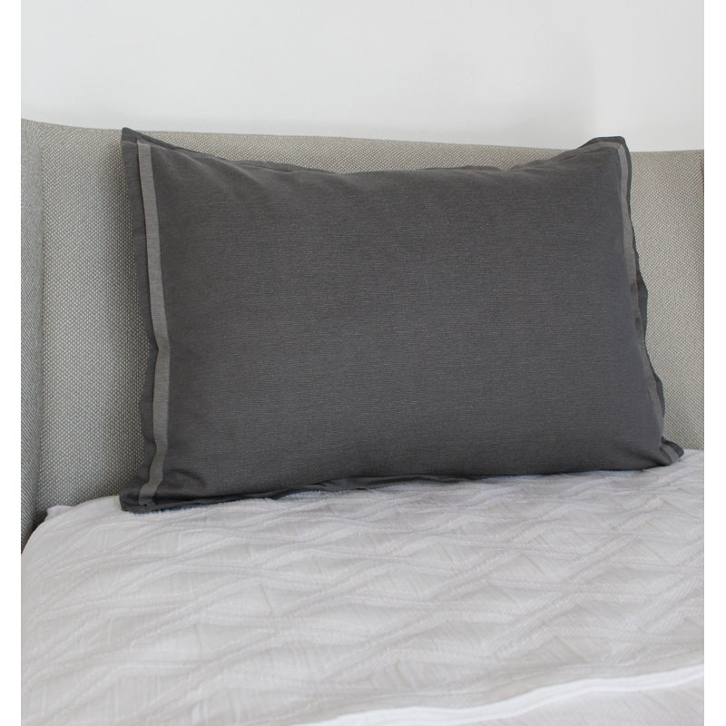 100% Cotton Pillow Sham, King, Light Gray