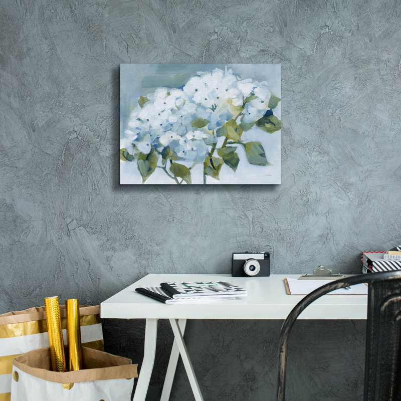 "Epic Graffiti" Spring Cottage Hydrangeas "par Katrina Pete, art mural sur toile, H 12 po x l 16 po x P 0,75 po