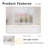 LED bathroom medicine cabinet with single-color warm light.Anti-fogging ,Easy to install Aluminum-plastic cabinet.