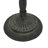 Black Iron Side Table with Scalloped Brown Wooden Top-749373534