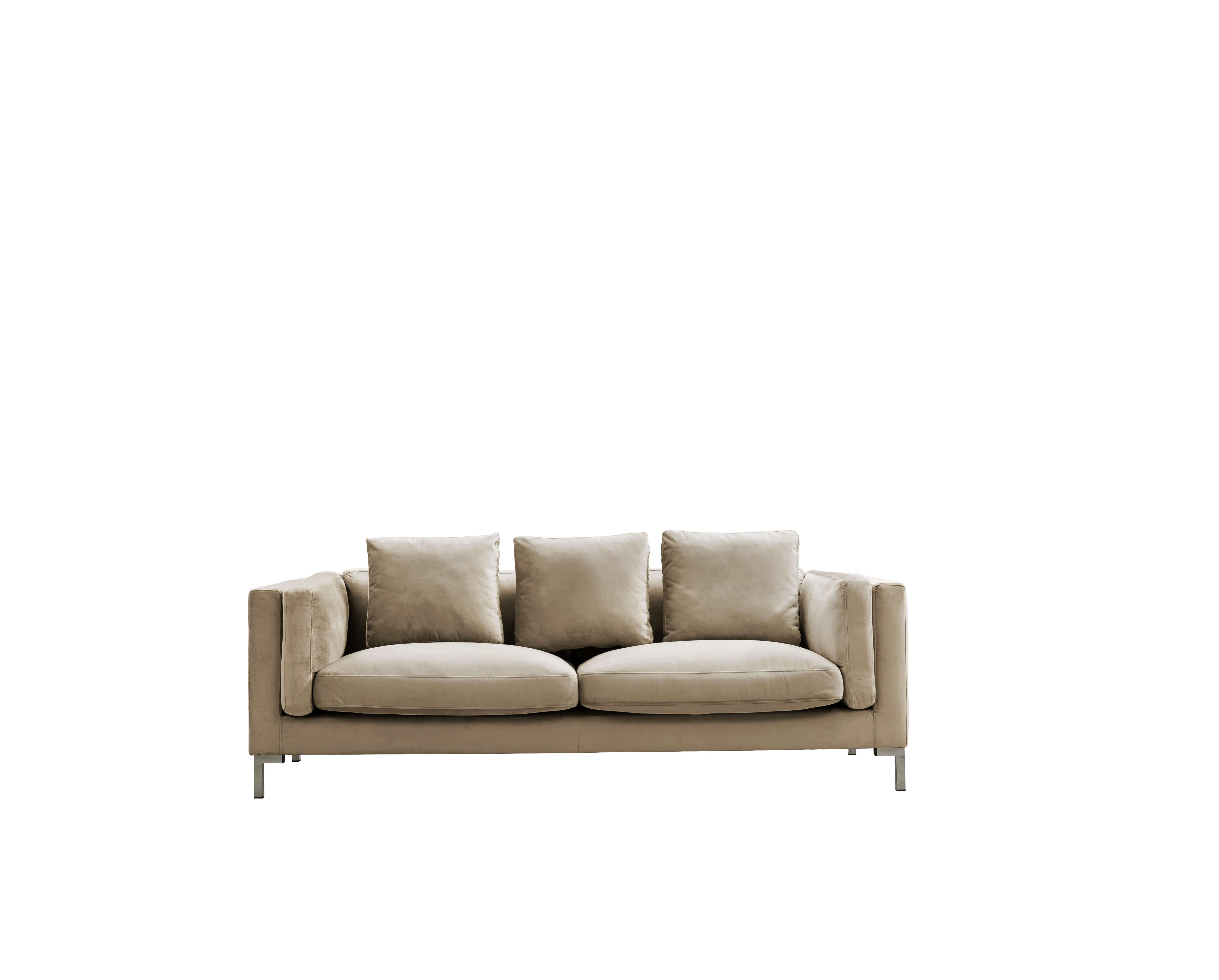 88.5 in. W Square Arm 3-Seats Linen Sofa with Removable Back, Seat CUS