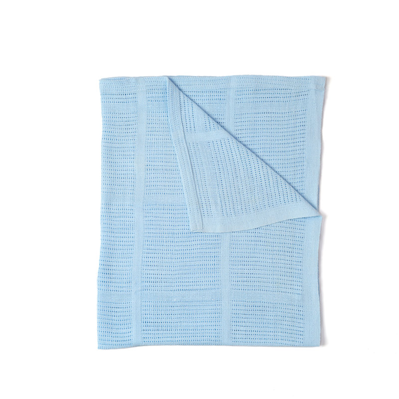Cotton Baby Blanket, Blue