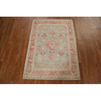 Muted Oushak Oriental Area Rug 3x4