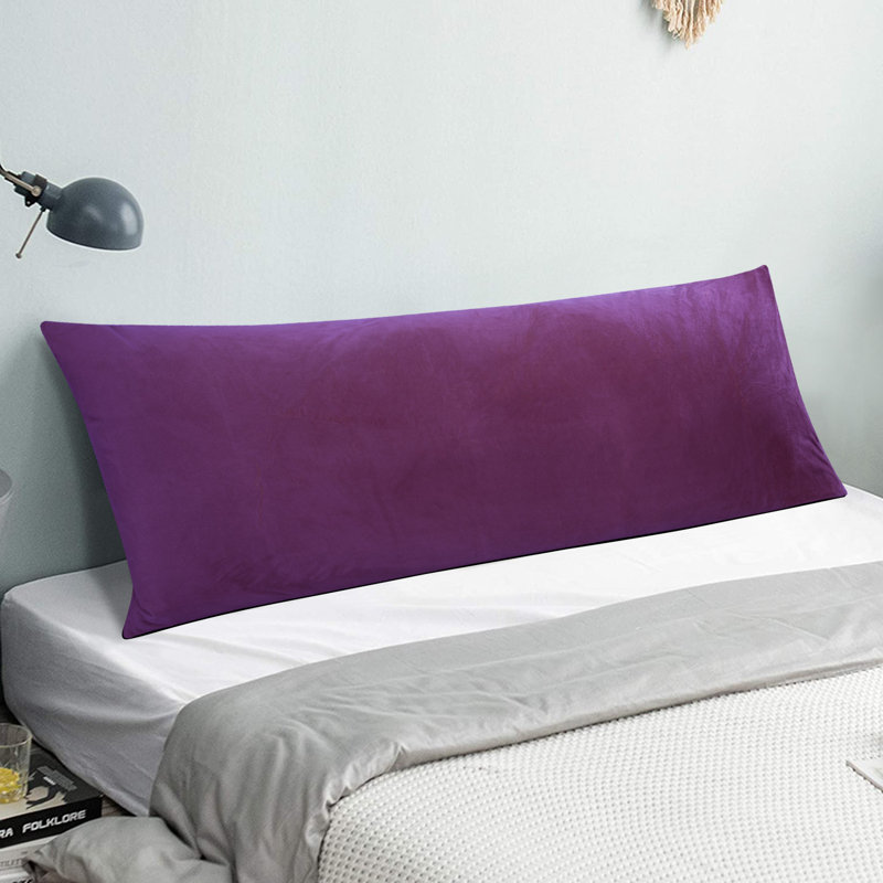 Velvet Zipper Body Pillowcase, Purple