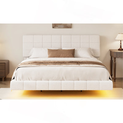 Lit flottant avec lumière White Boucle