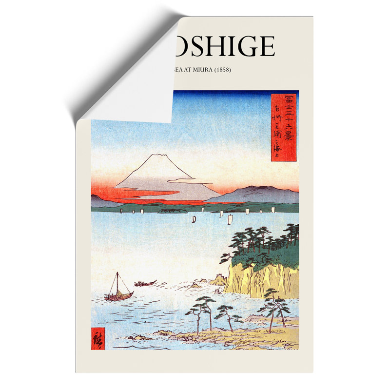 Mt. Fuji from Miura Sagami Print by Utagawa Hiroshige - Frameless Print, 42cm H x 30cm W x 0.1cm D