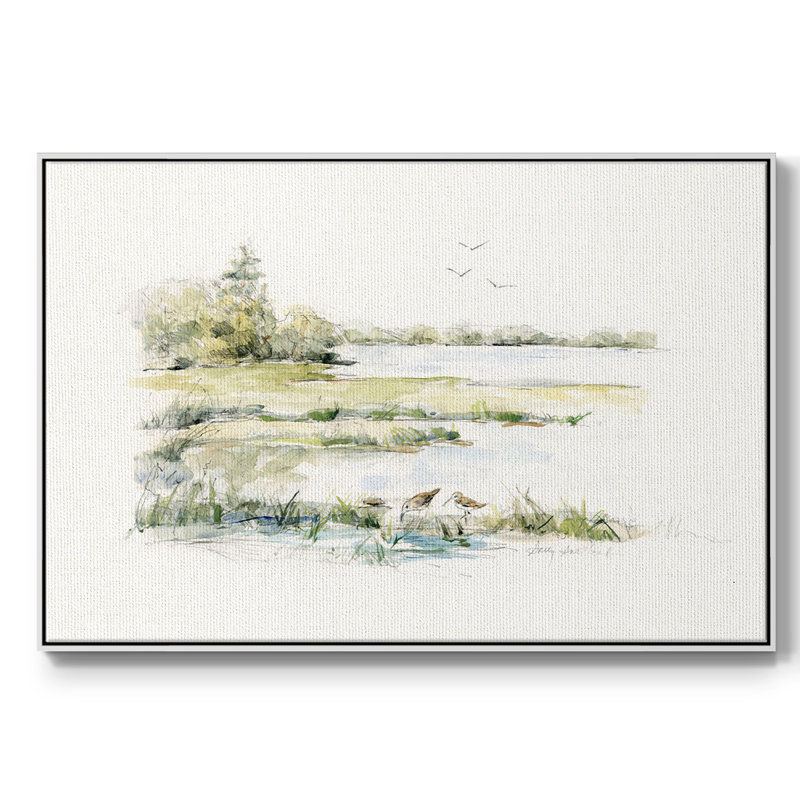 Cloisonné libellule, Toile avec cadre blanc, H 17 po x l 25 po x P 2 po