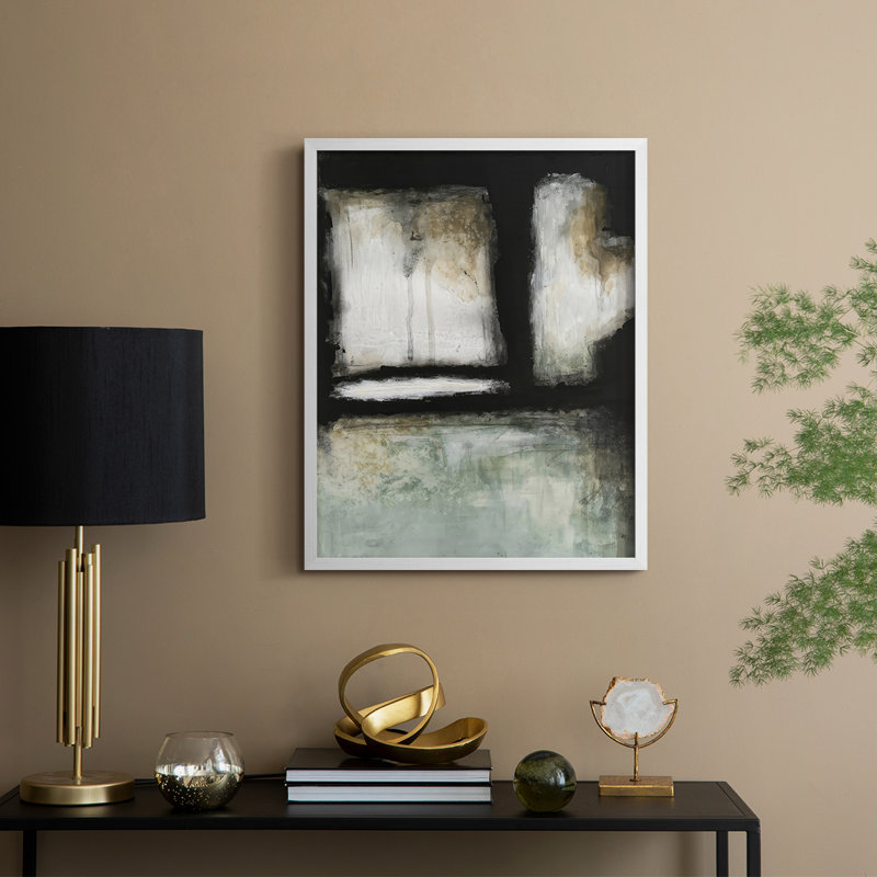 Penumbra IV Framed Print - Solid Wood, 30" H x 24" W, White