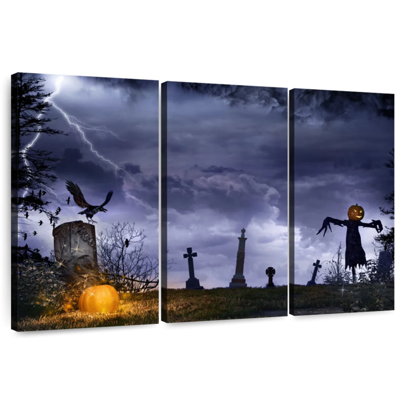 Kelan Horror Graveyard Scarecrow, 48" H x 74" W