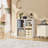 4-Cube Storage Organizer Shelf, Metal Open Cube Bookshelf, Modern Bookcase for Living Room, Home Office, Sturdy Room-1717535859-1717535858