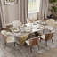 Chaises de salle à manger modernes en cuir de luxe, chaises d'appoint à oreilles, beige chaud et brun