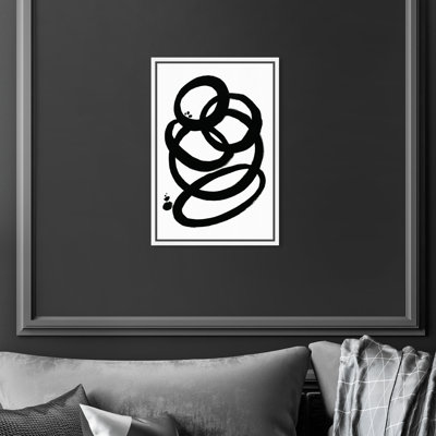 «Abstract Formas II, Modern & Contemporary Black» par Oliver Gal - impression d'art graphique