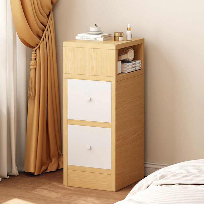 30cm W Bedside Table, Two Drawer