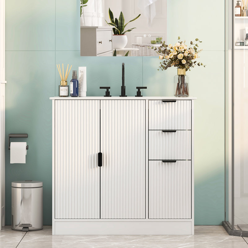36'' Single Bathroom Vanity With Ceramic Top