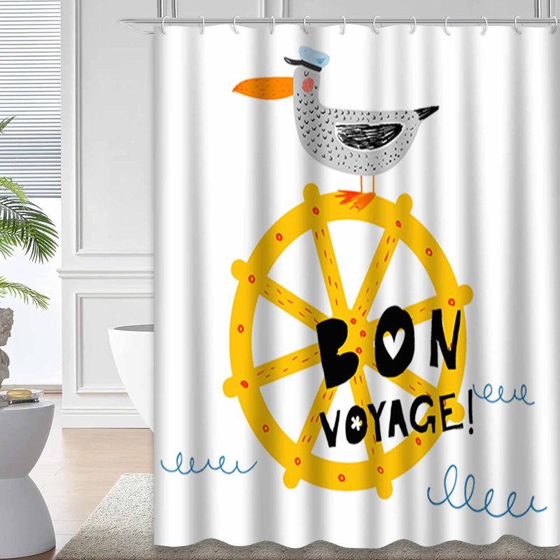 Rideau de douche Nautical Anchor, L 72 po x l 78 po