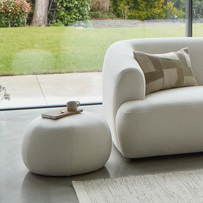54cm Wide Round Footstool Ottoman