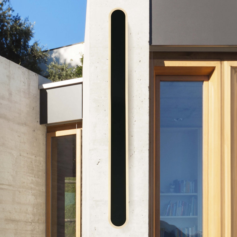 Daishia Integrated LED Outdoor Sconce, 90cm H x 8cm W x 5cm D