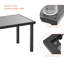 Ensemble de bistro 4 pièces avec chaises longues et balcon en polyester avec revêtement en PVC et table basse en verre-584289493