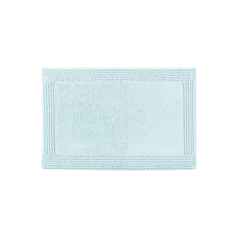 Reversible 24x36" Blue 3000 Gsm 100% Cotton Bath Rug - Long Lasting And Soft Construction Touch,, Rectangle 36" L x 24" W