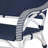 Savoy Loveseat - Chalk And White & Navy