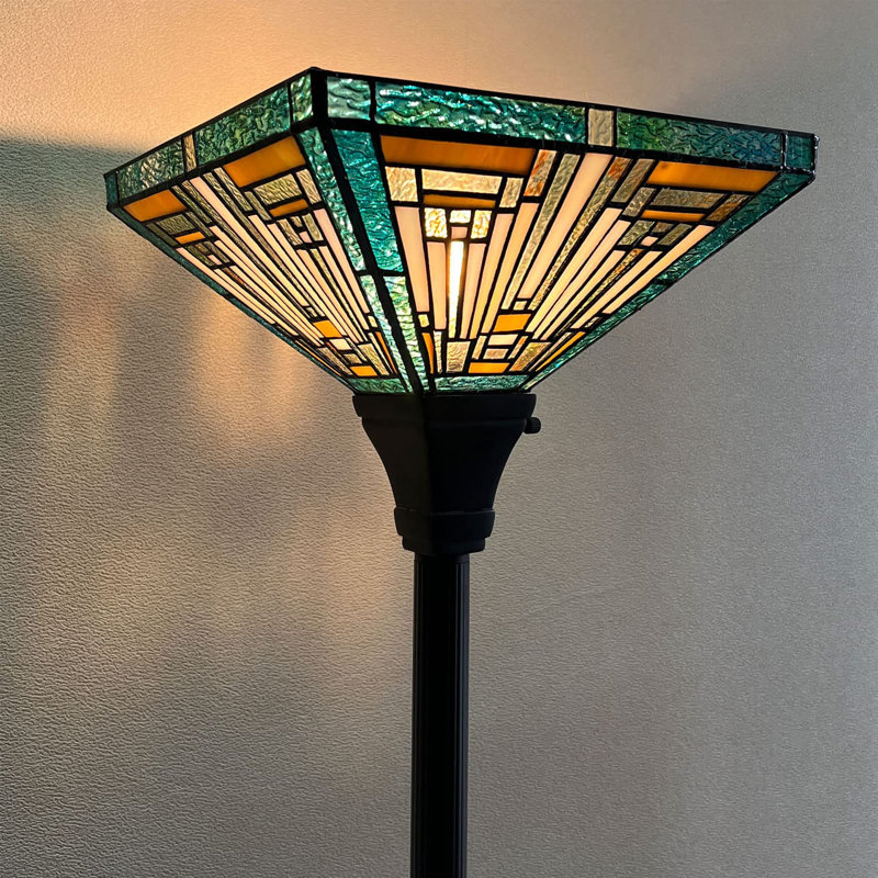 Anuar 70'' Traditional Floor Lamp, ‎Lake Green