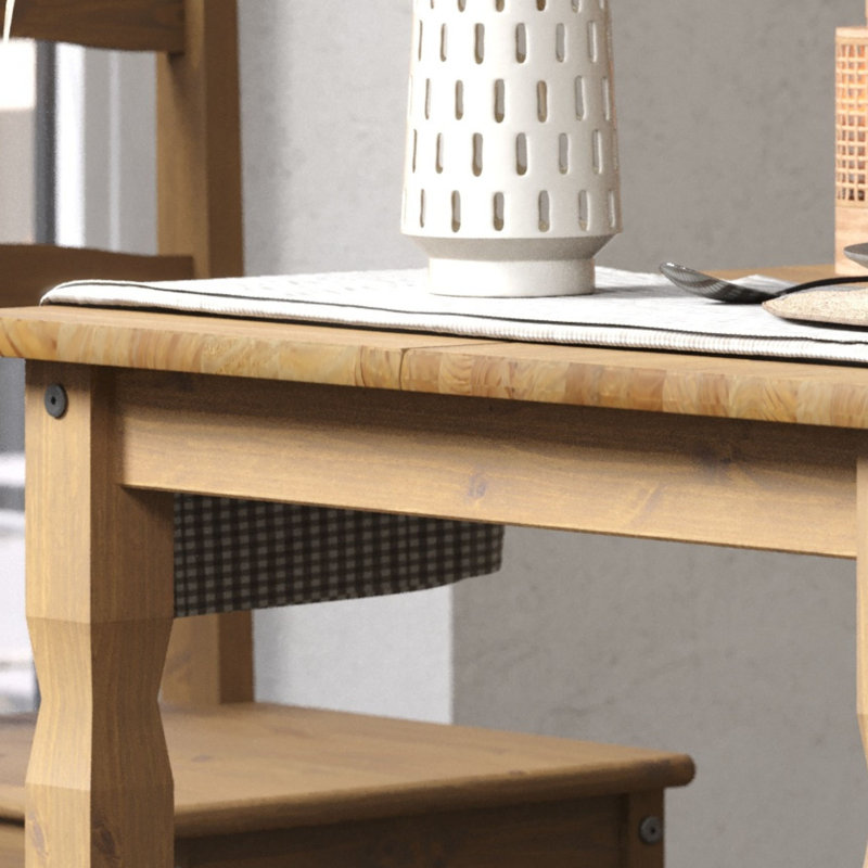 Bennett 2-Seater Table & Chairs Set, Solid Pine, Antique Wax Finish, Plank Design Tabletop