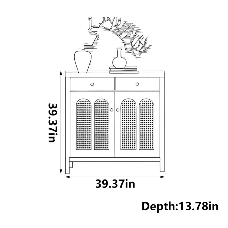 Tesoro, 39.37" H x 39.37" W x 13.78" D
