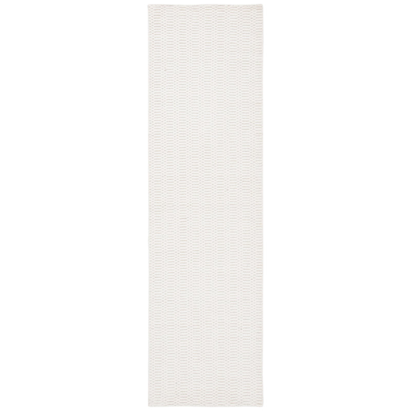 Tapis beige en laine / jute / coton tissé à la main Hafiz, Tapis de couloir 2 pi 3 po x 8 pi