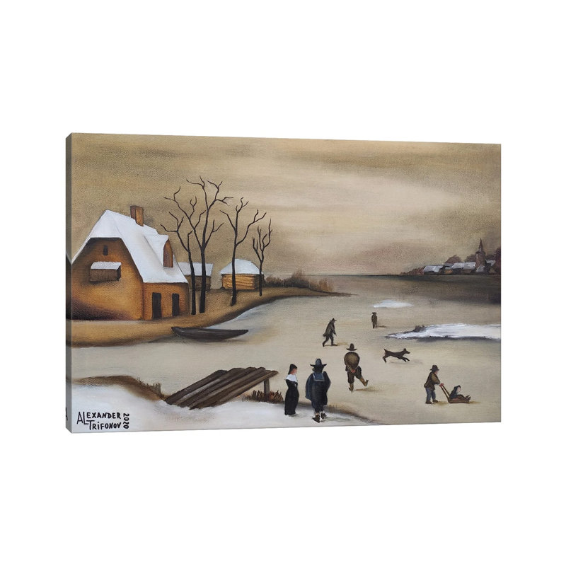 On The River II by Alexander Trifonov - Wrapped Canvas Painting, 20.32cm H x 30.48cm W x 1.91cm D