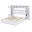 Lit en bois avec armoire, tablette et prises tout-en-un-524850449