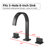 Modern Solid Brass Widespread Bathroom Sink Faucet in Matte Black-69597217-94242643